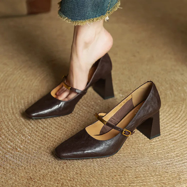 Auria Genuine Leather Heels