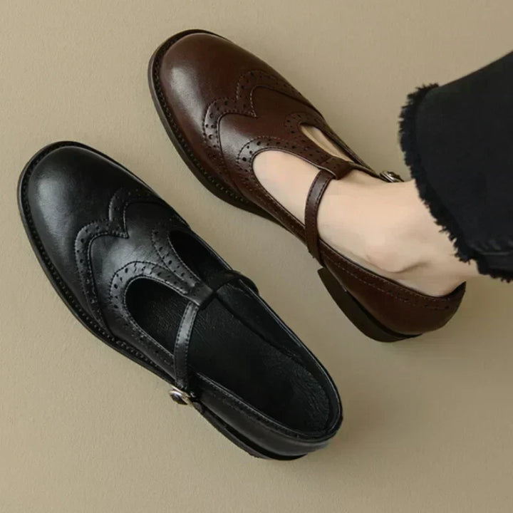 Peggy | Brogue T-Strap Mary Janes