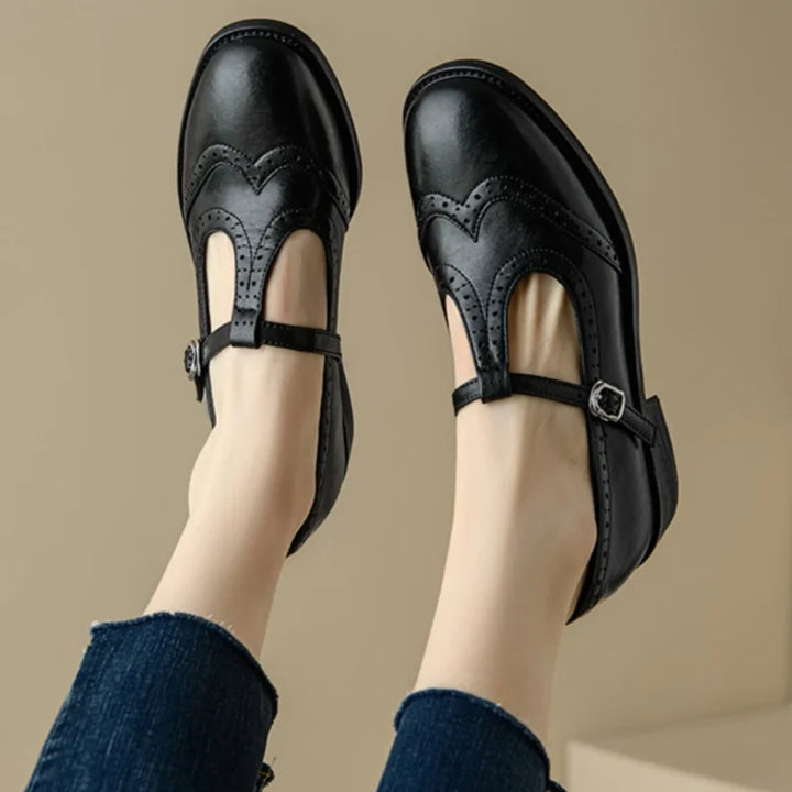 Peggy | Brogue T-Strap Mary Janes