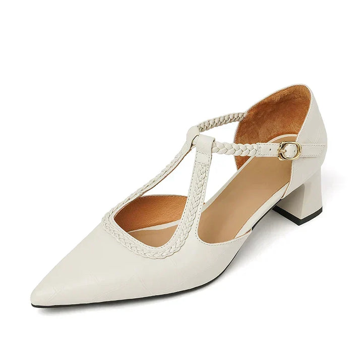 Cordelia | Two-Tone T-Bar Block Heels