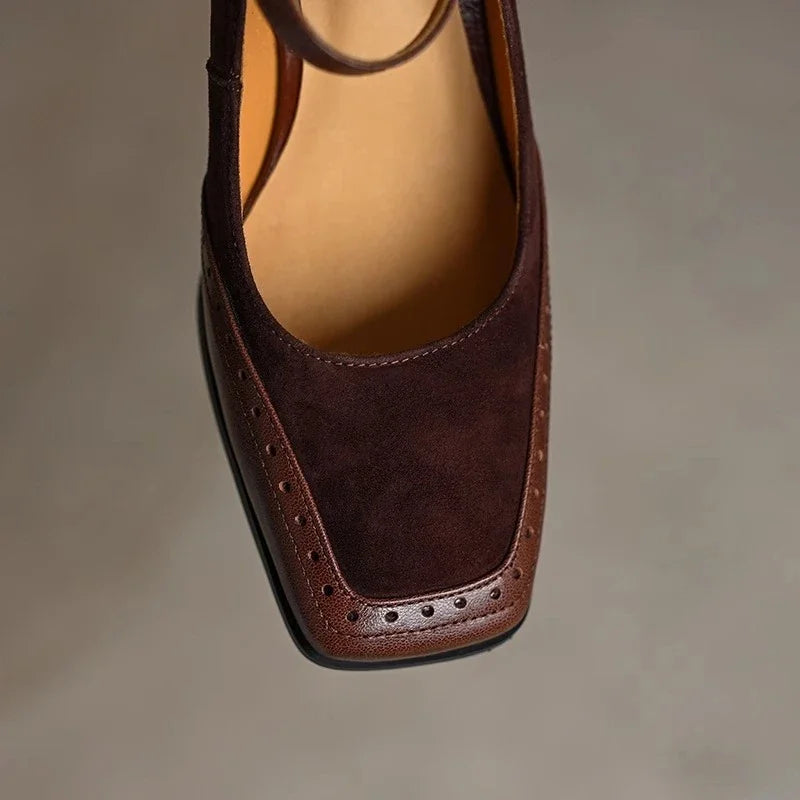 Beatrix | Square-Toe Block Heel Pumps