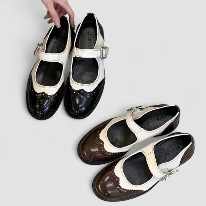 Audrey | Two-Tone Mary Jane Shoes