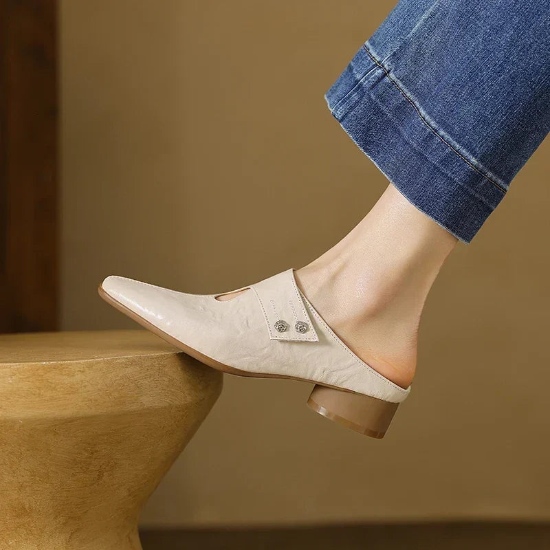 Maud | Pointed Slip-On Mules