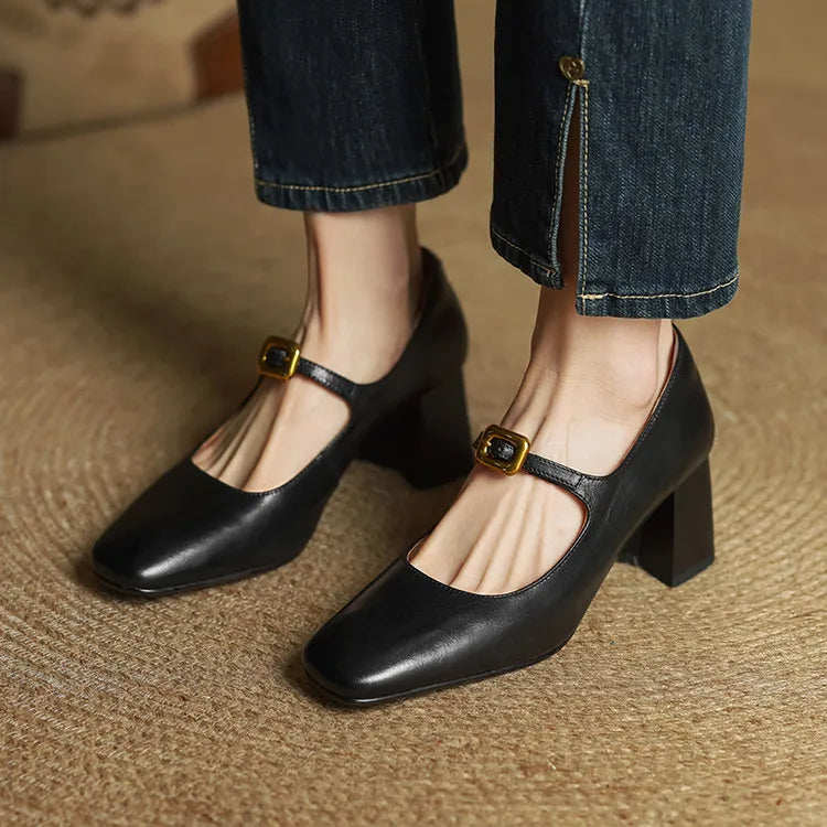 Luisa Genuine Leather Heels
