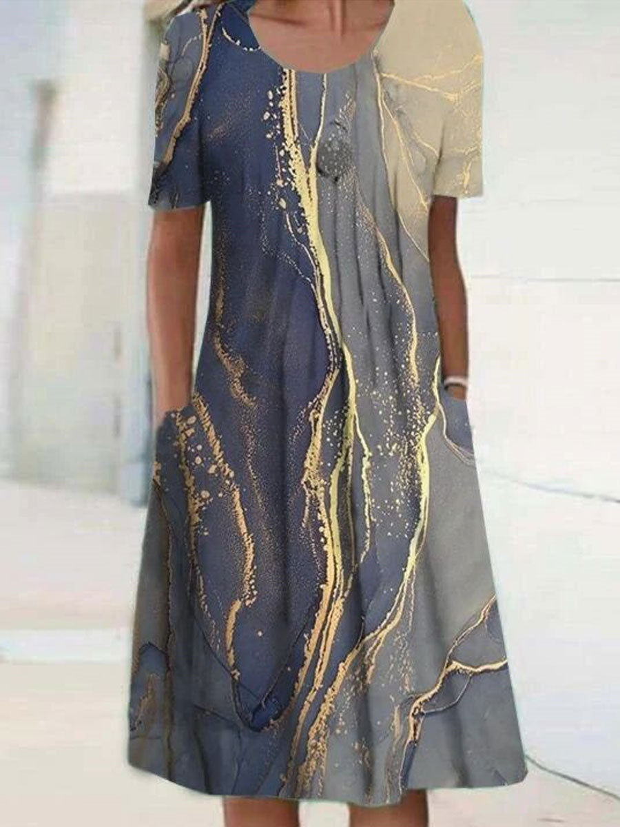 Winifred™ | Vintage Floral Art Print Dress