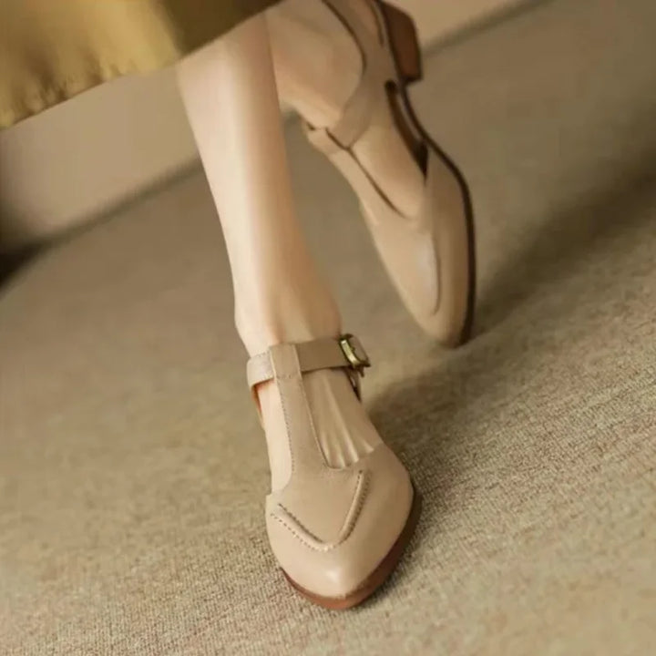 Gianna | Buckle T-Strap Shoes