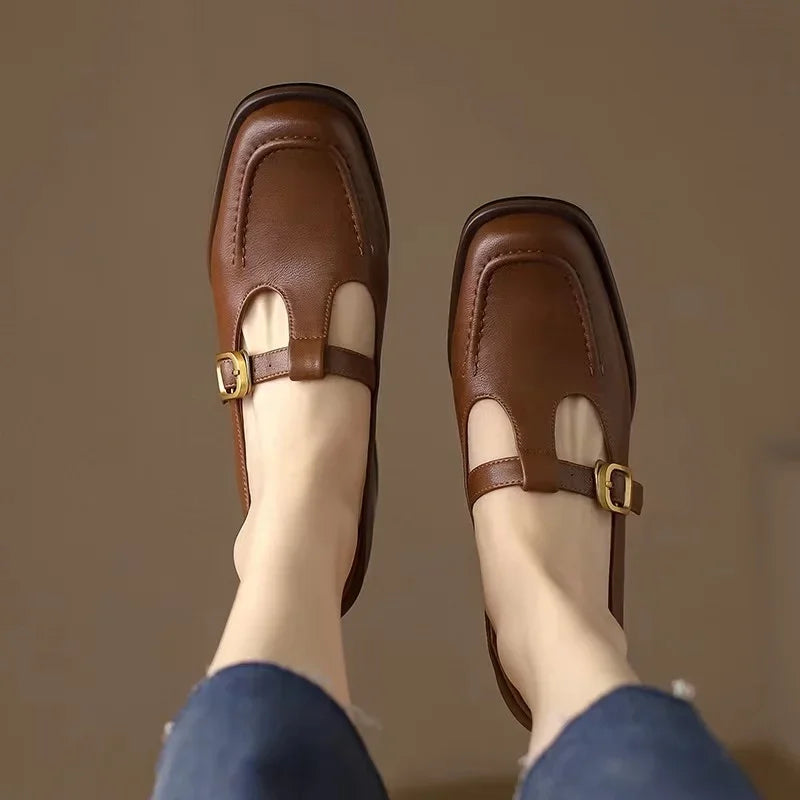 Sybil | T-Strap Block Heel Shoes