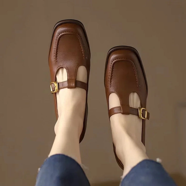 Sybil | T-Strap Block Heel Shoes