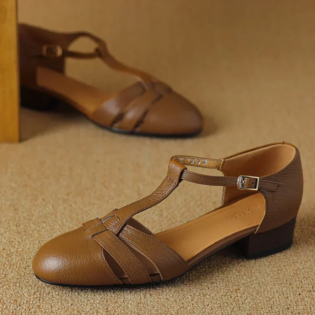 Joan | T-Bar Low Heel Shoes