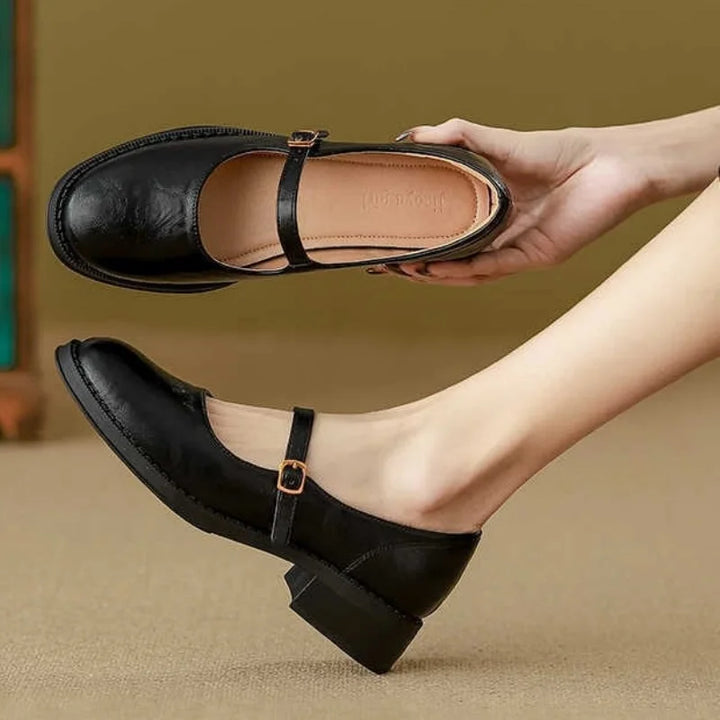 Dorothea | Buckle-Strap Mary Jane Block Heels