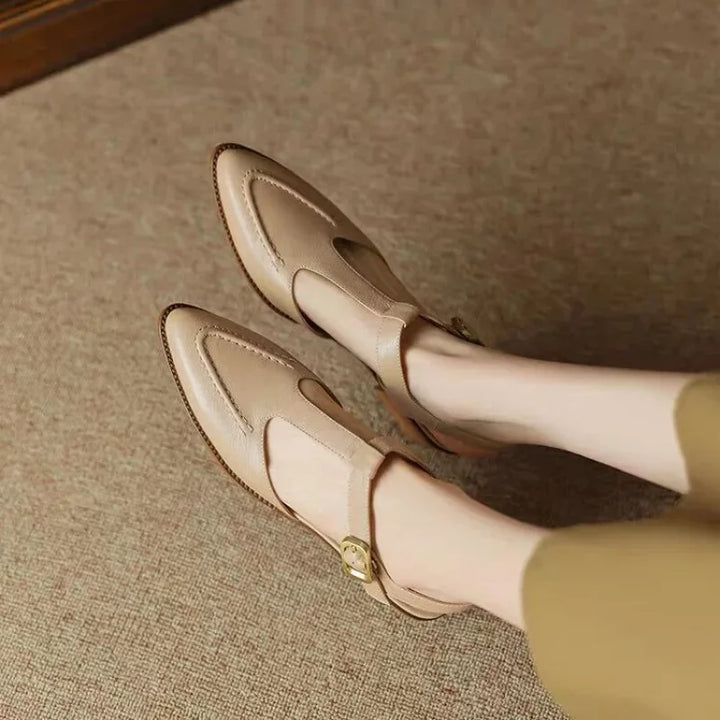 Gianna | Buckle T-Strap Shoes