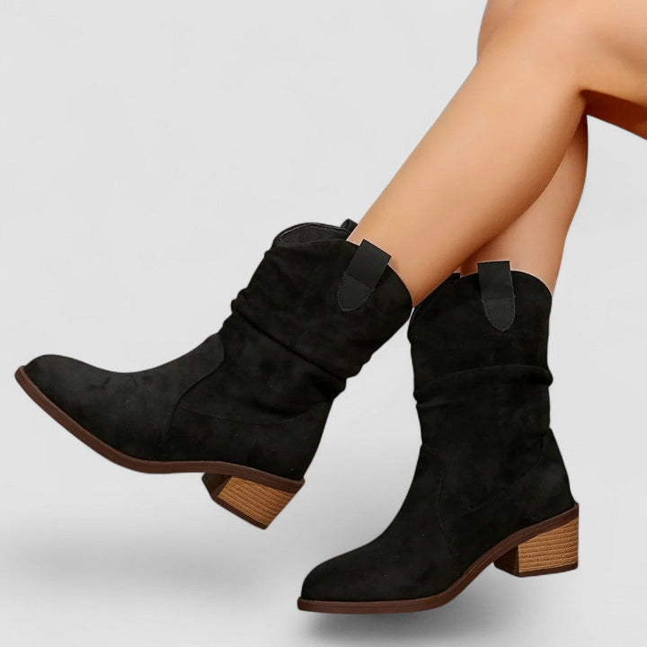 Salome™ | Slouch Western Ankle Boots