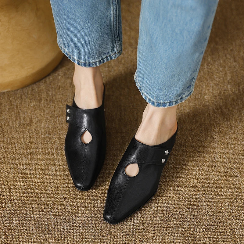 Maud | Pointed Slip-On Mules