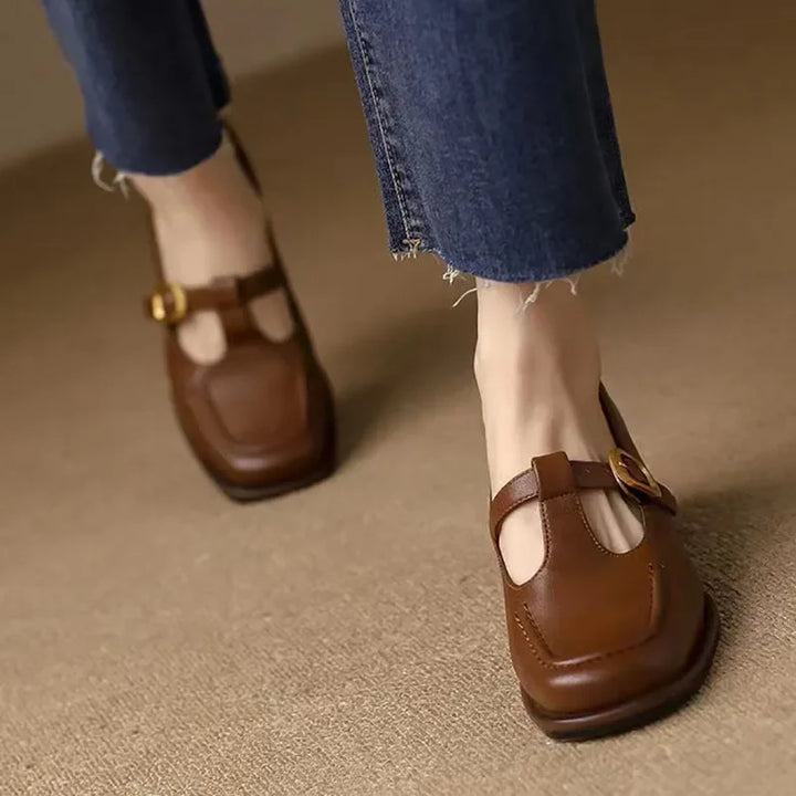 Sybil | T-Strap Block Heel Shoes