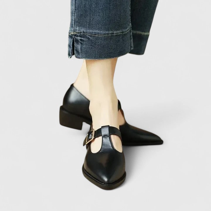 Ursula | Pointed Mary Jane Flats