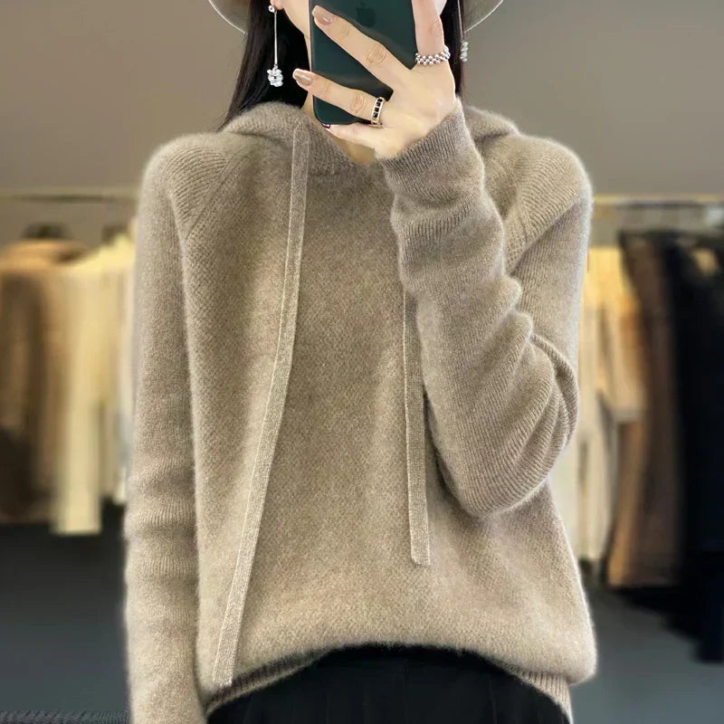 Kerry | Fluffy Knit Hoodie