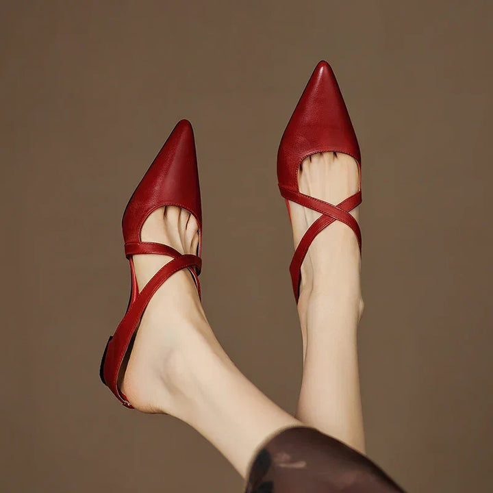 Aluna Genuine Leather Mules
