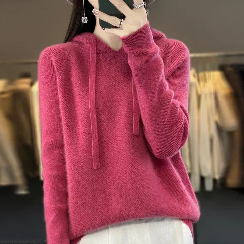Kerry | Fluffy Knit Hoodie