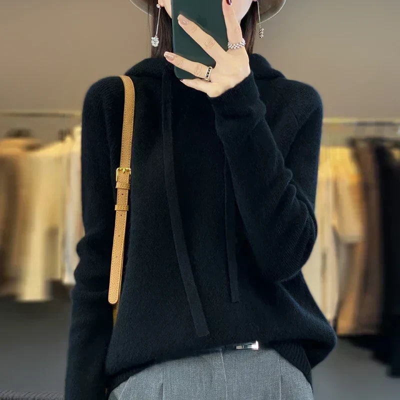 Kerry | Fluffy Knit Hoodie