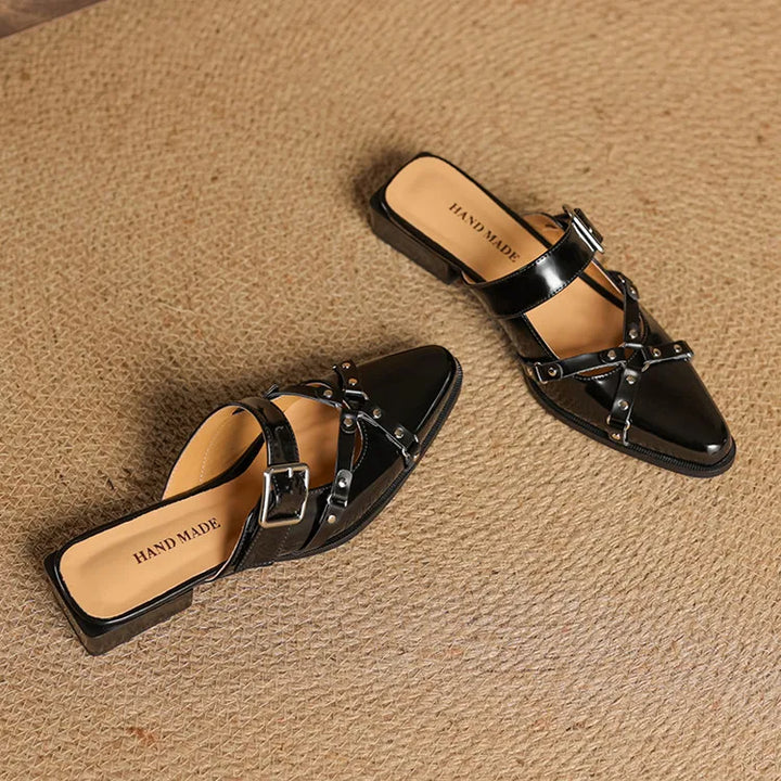 Renly Genuine Leather Slingbacks