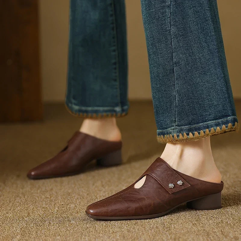 Maud | Pointed Slip-On Mules