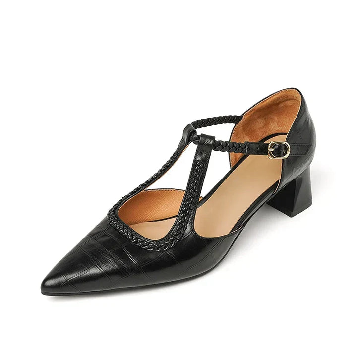 Cordelia | Two-Tone T-Bar Block Heels