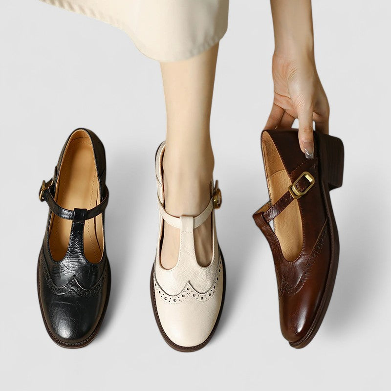 Phyllis | Two-Tone Brogue Mary Janes
