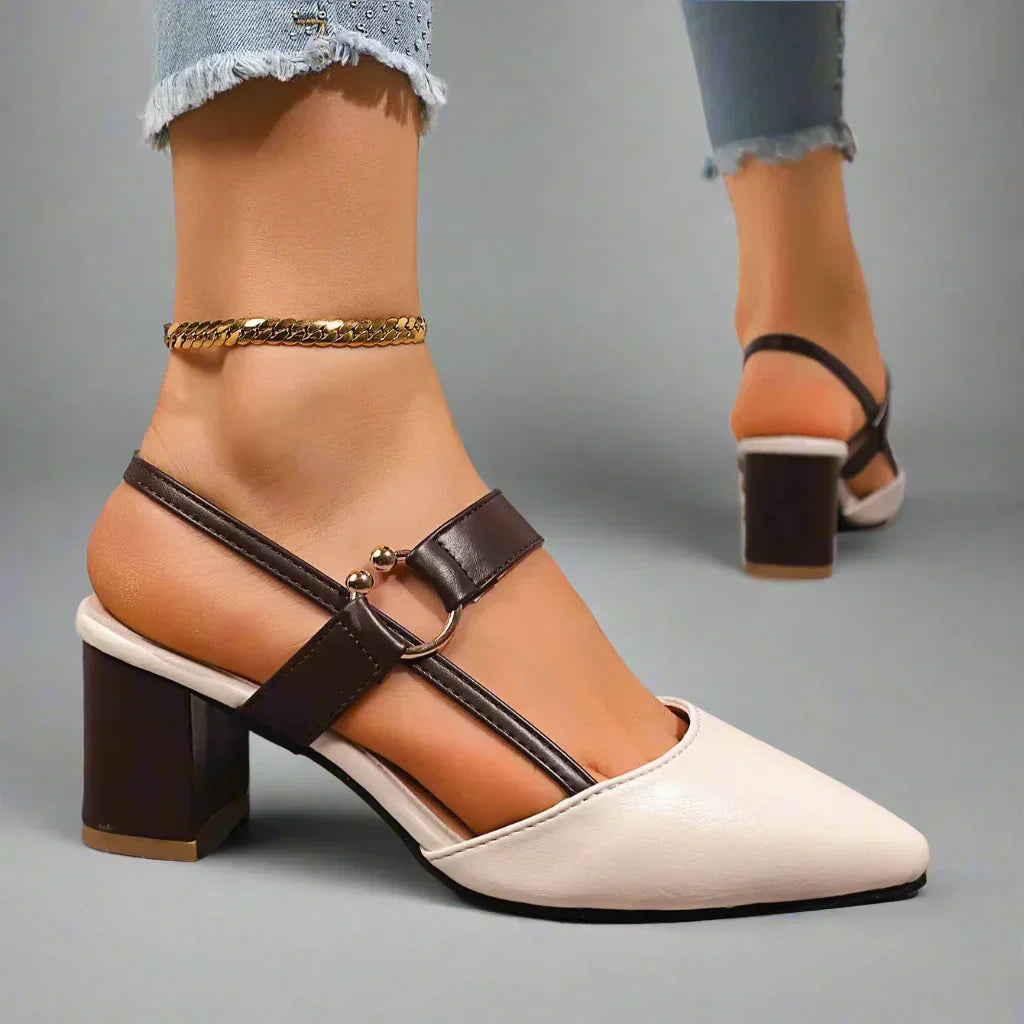Daphne | Buckle Mary Jane Block Heels
