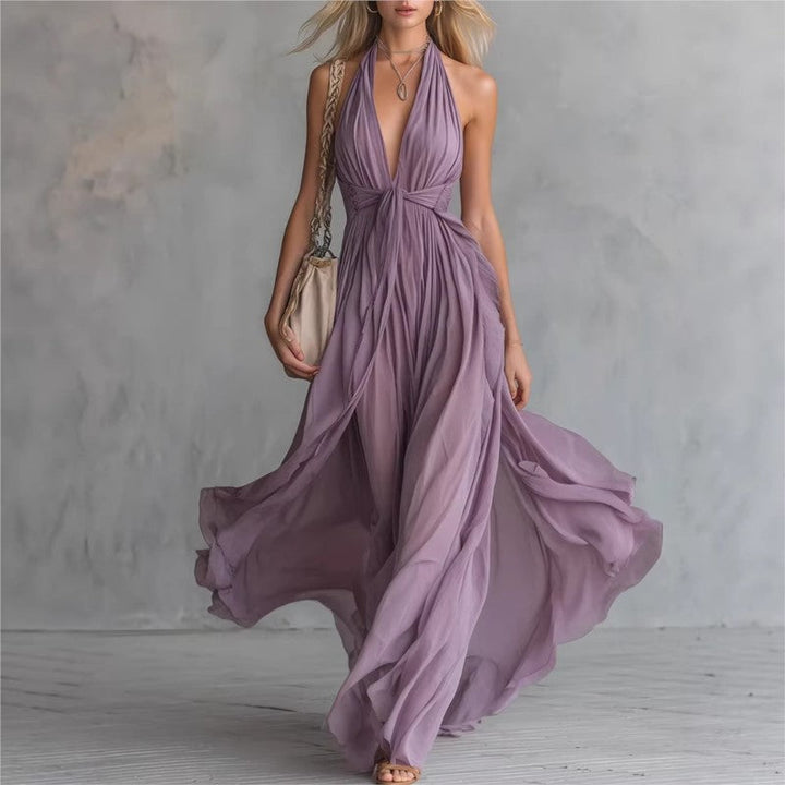 Women's V-neck Long Dresses