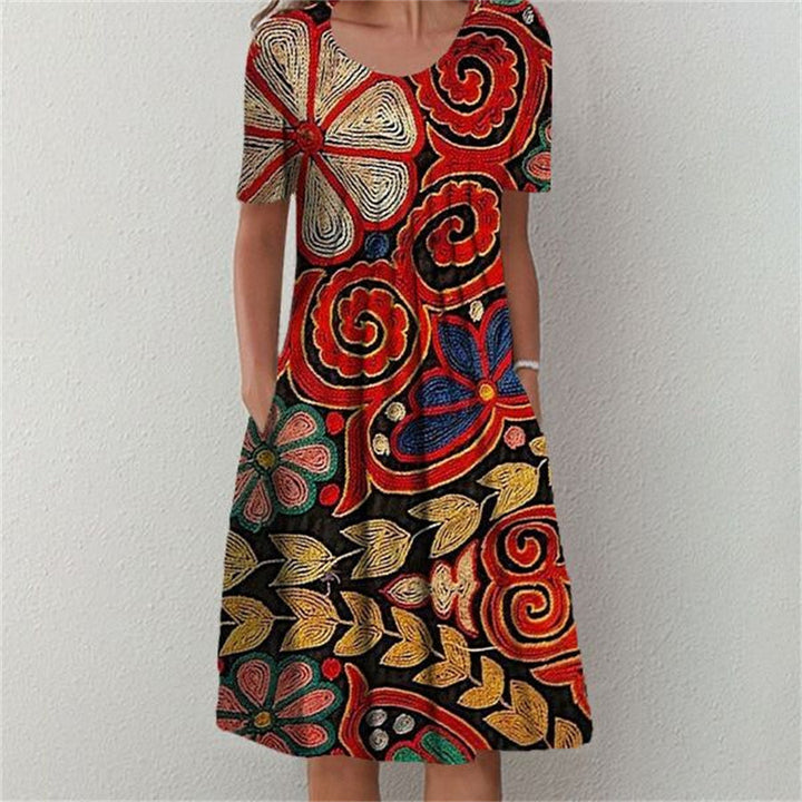 Pearl™ | Vintage Floral Art Print Dress