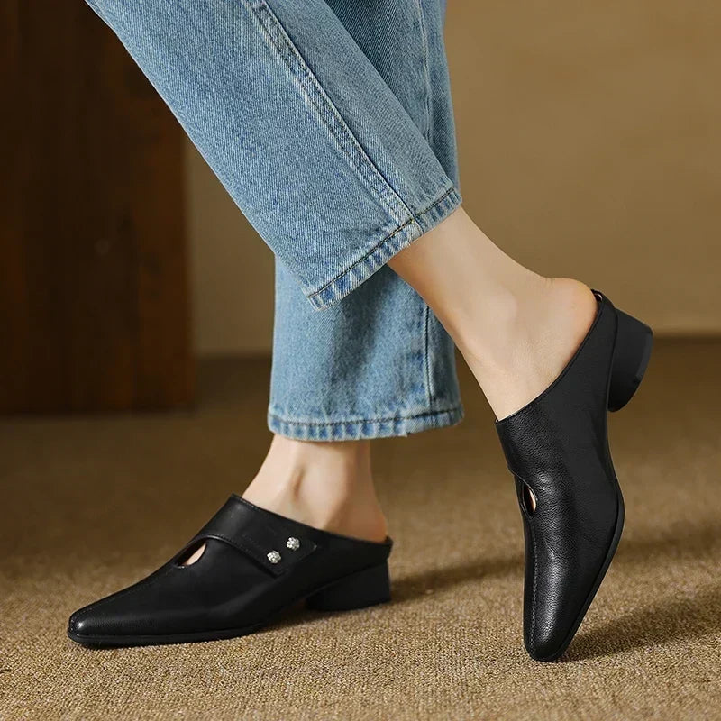 Maud | Pointed Slip-On Mules