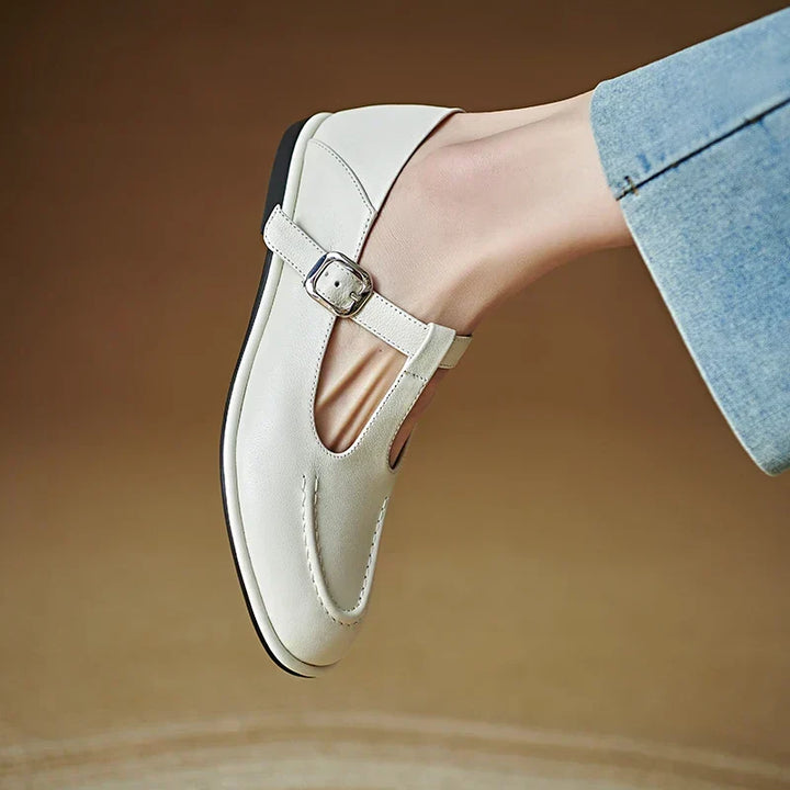 Fenella | T-Bar Low Heel Pumps