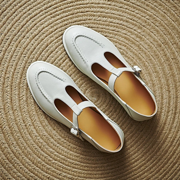 Fenella | T-Bar Low Heel Pumps