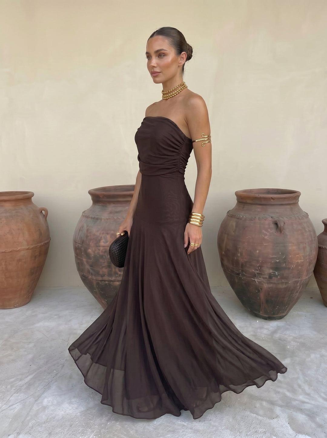 Isleen™ | Elegant Simba dress in silk tulle