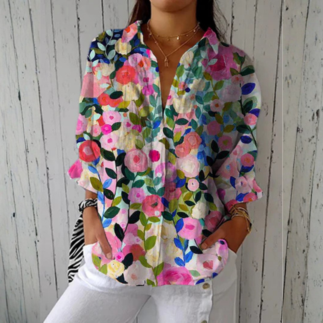 Bess | Bloom Canvas Blouse