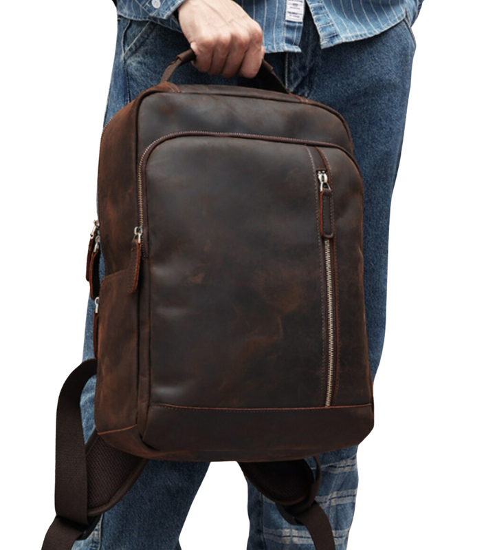 Austin - Retro Crazy Horse Leather Backpack