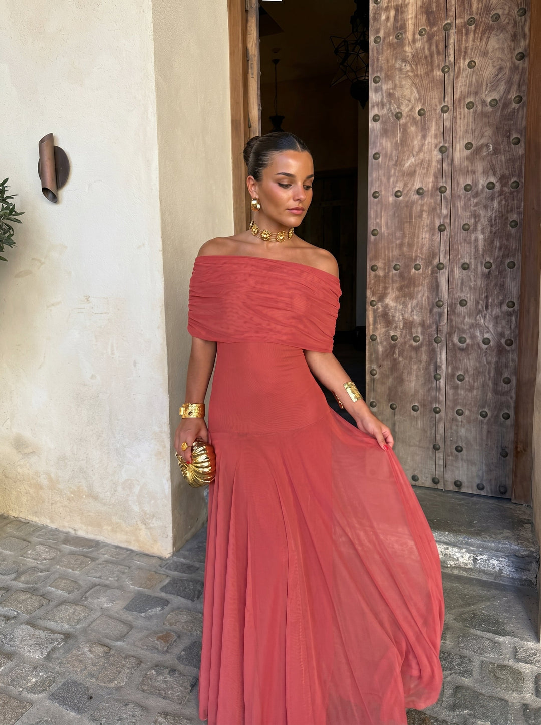 Isleen™ | Elegant Simba dress in silk tulle