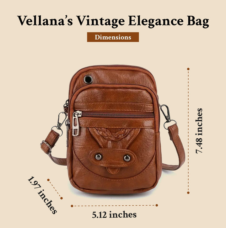 Vellana Vintage Charm | Leather Crossbody Bag