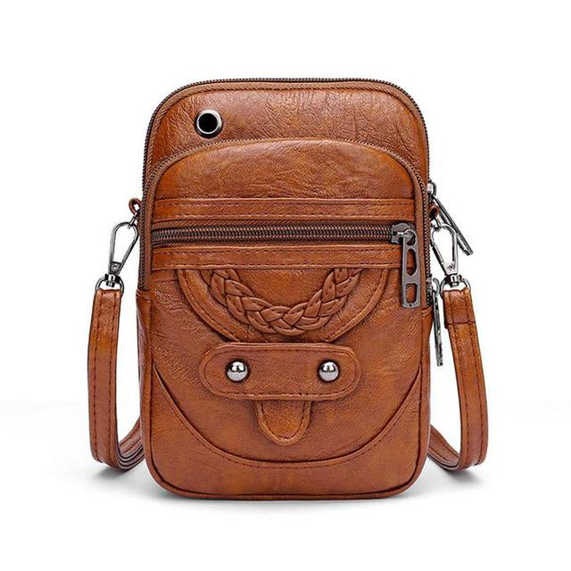 Vellana Vintage Charm | Leather Crossbody Bag