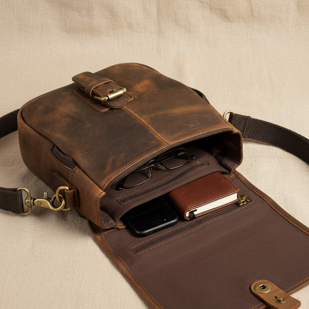 Sibyl | Vintage Flap Messenger Bag