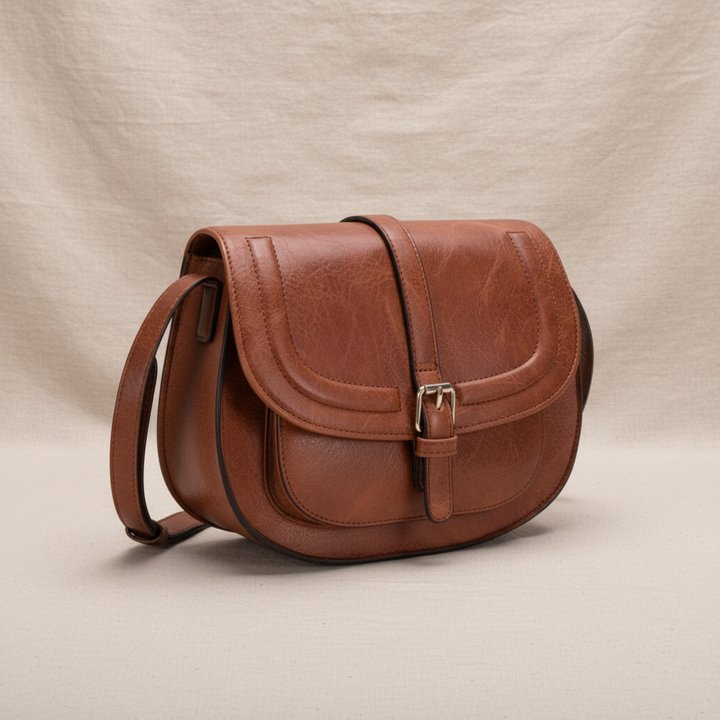 Benedicta | Buckled Saddle Crossbody Bag