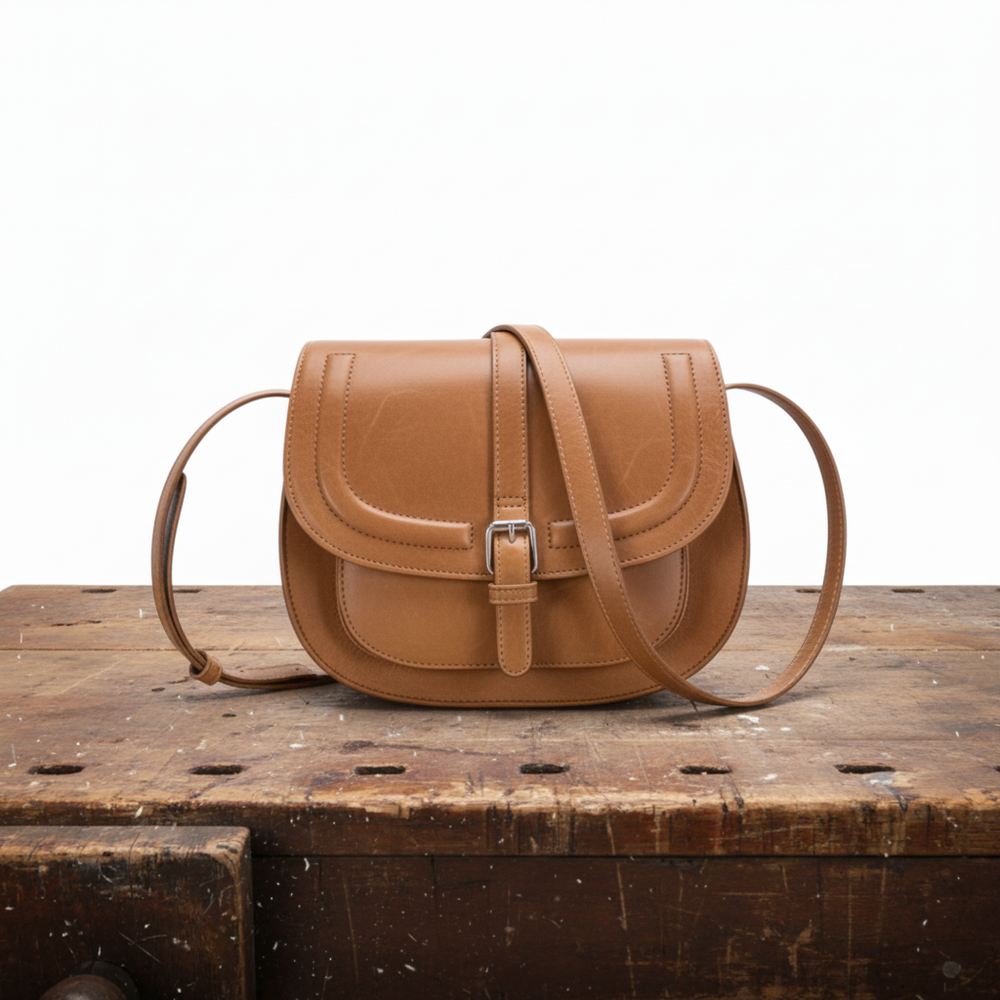 Benedicta | Buckled Saddle Crossbody Bag