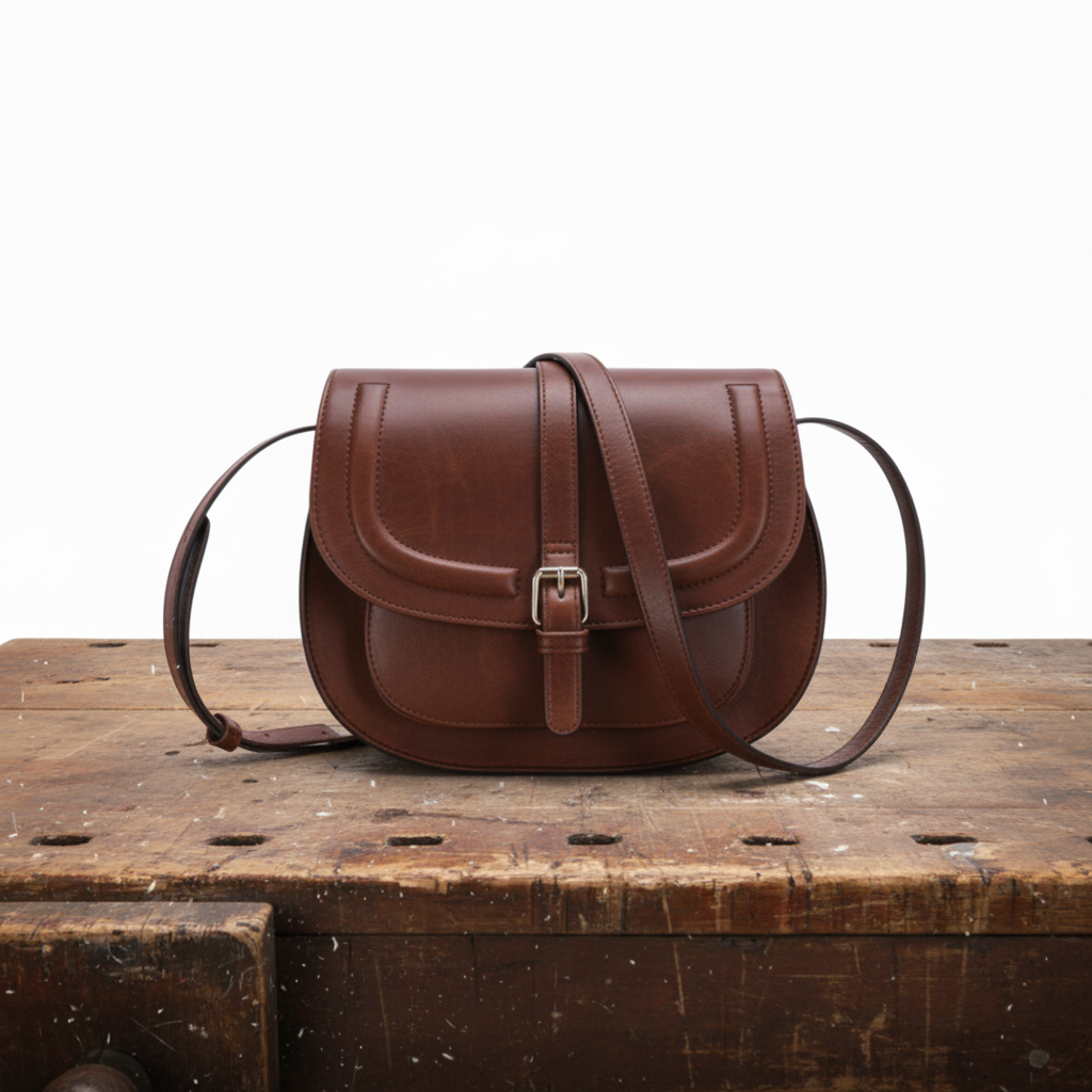 Benedicta | Buckled Saddle Crossbody Bag