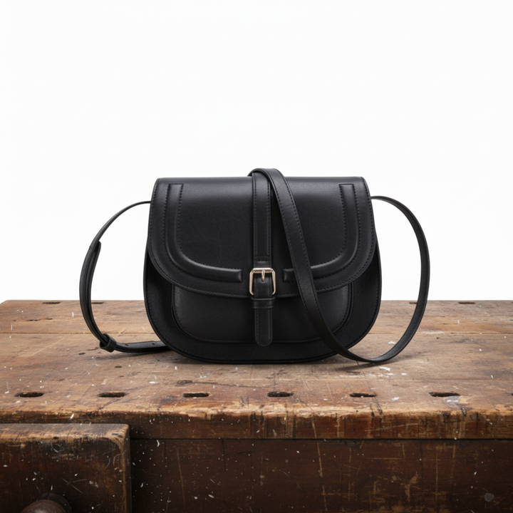 Benedicta | Buckled Saddle Crossbody Bag