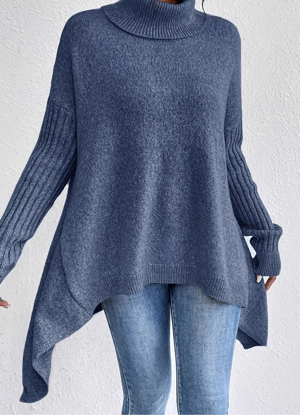 Rosamund | Oversized Turtleneck Knit Sweater