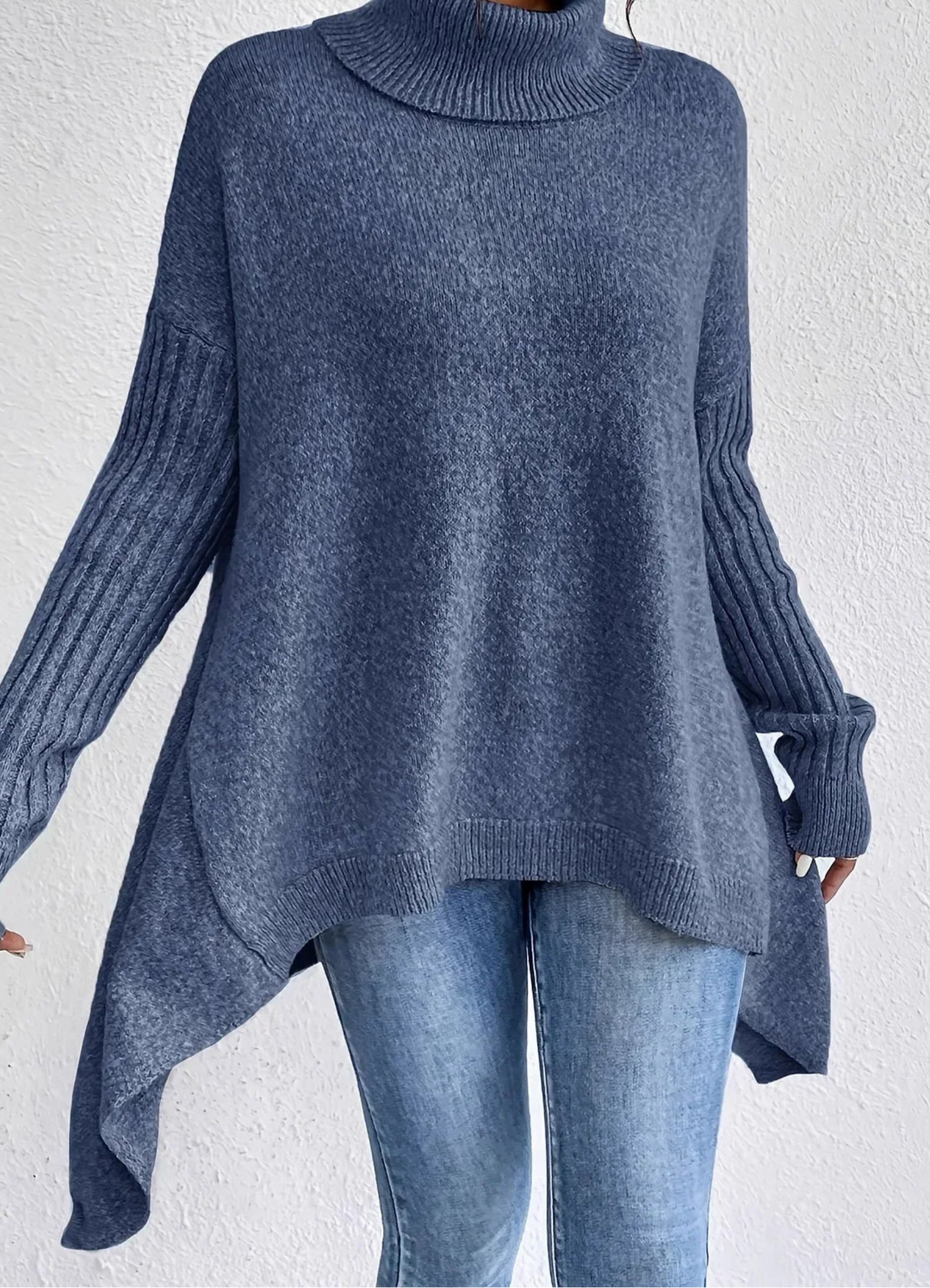 Rosamund | Oversized Turtleneck Knit Sweater