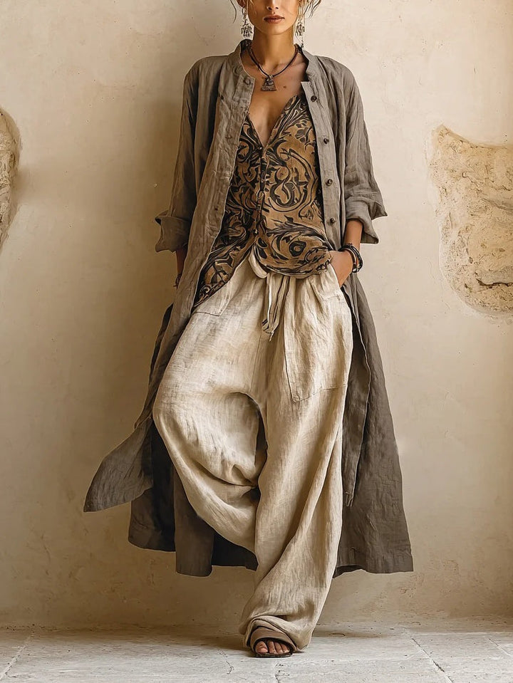 Lila | Three-Piece Linen Set