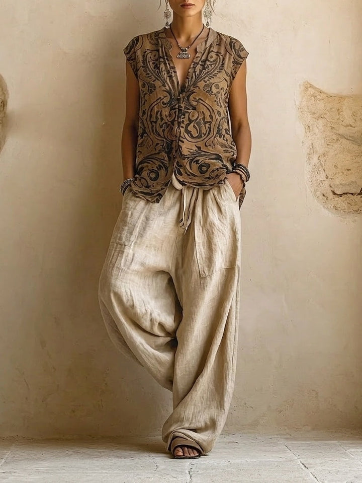 Lila | Three-Piece Linen Set
