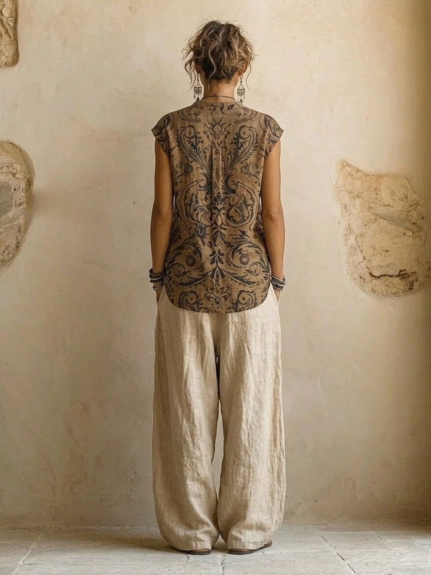 Lila | Three-Piece Linen Set
