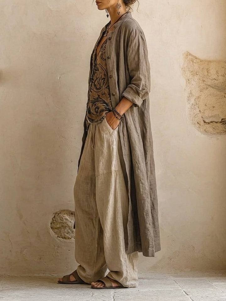 Lila | Three-Piece Linen Set